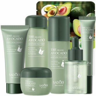 Avocado Skincare Set displayed elegantly