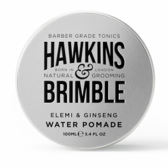 Hawkins & Brimble Pomade application on stylish hair