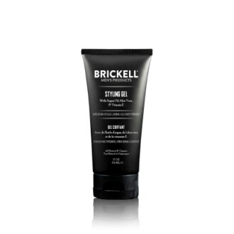 Brickell Men's Hair Styling Hair Gel in a stylish container