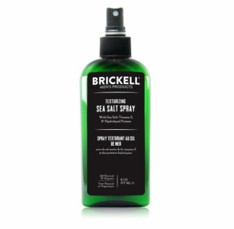 Brickell Men's Texturizing Sea Salt Spray in action